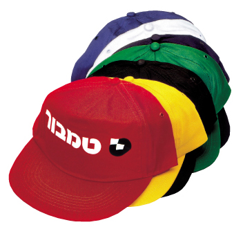 כובע מצחייה כותנה עם הדפס לוגו פרסומי