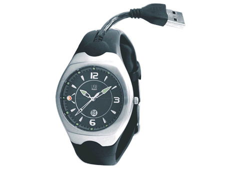 מתנה אישית,USB WATCH שעון יד עם זיכרון והדפס לוגו חברה