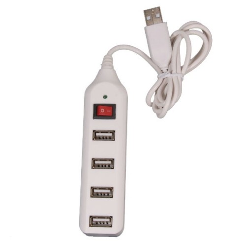 רכזת USB עם 4 יציאות (לבן)