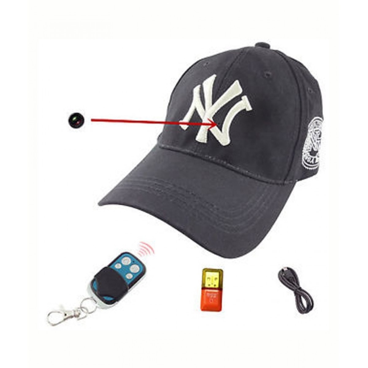 מצלמה בכובע בייסבול - חסר במלאי