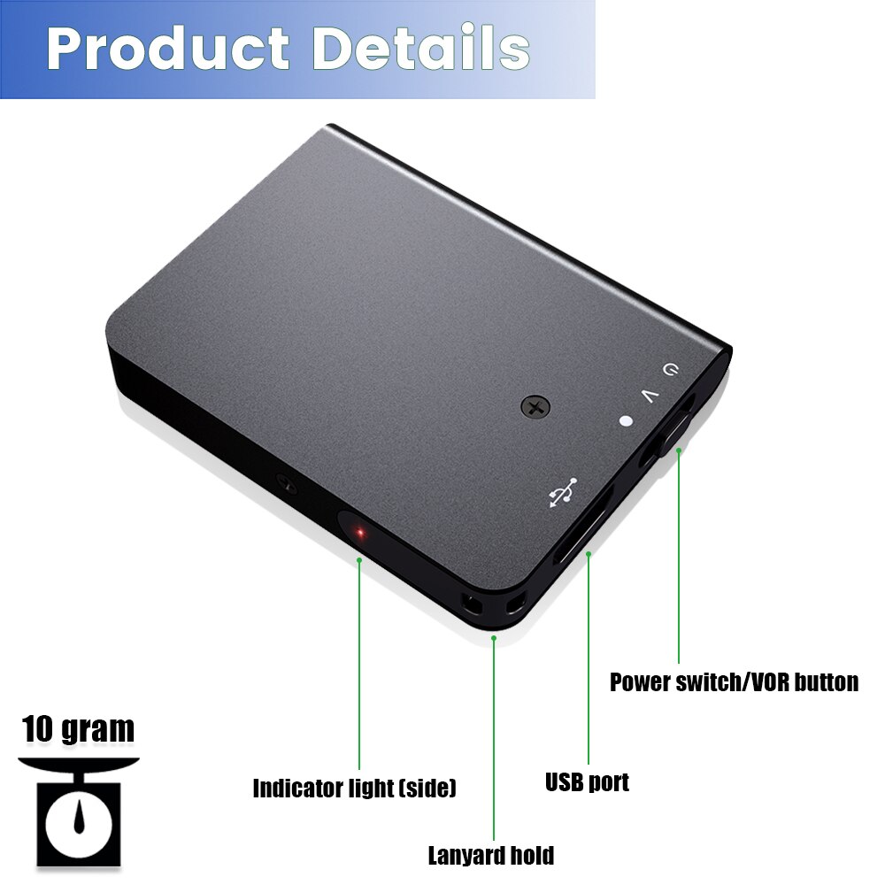 מקליט קול 24 שעות