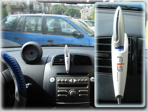 אביזר פרסום לרכב | אוחז עט לרכב 