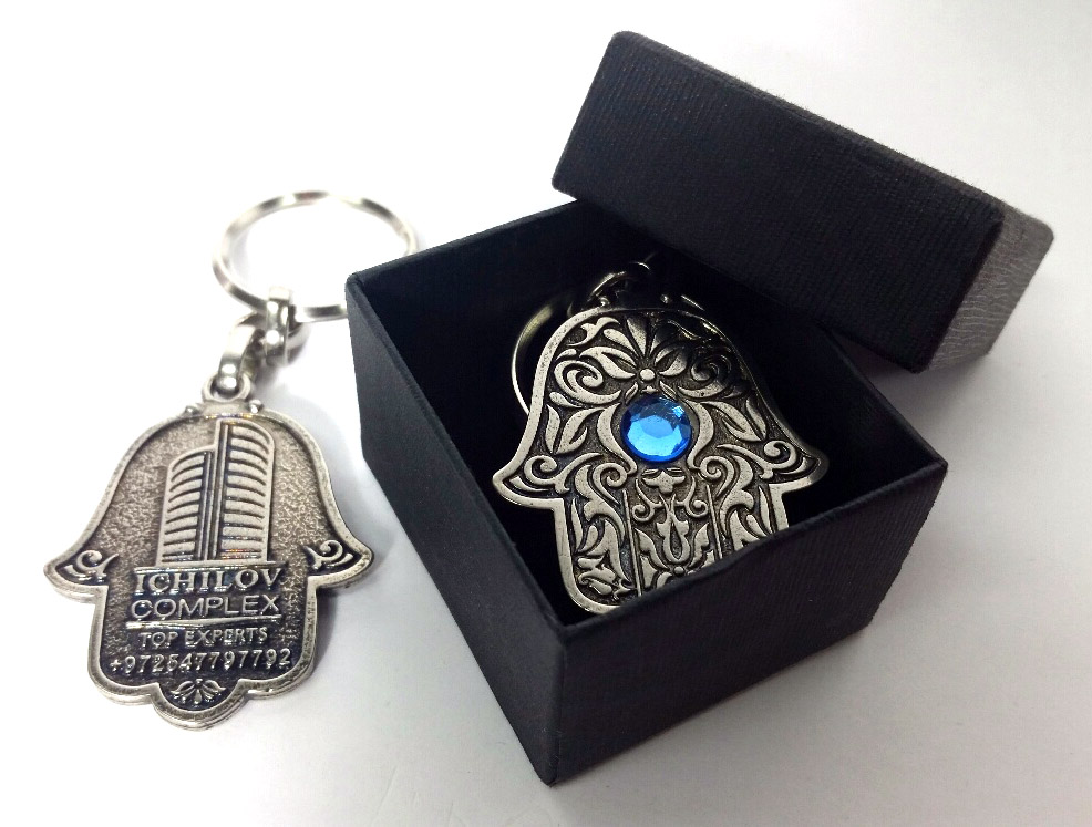 מחזיק מפתחות חמסה עם אבן