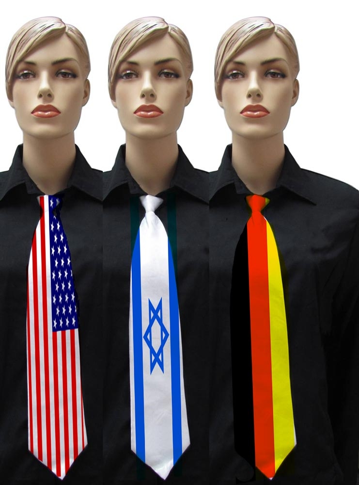 עניבות עם הדפס דגל