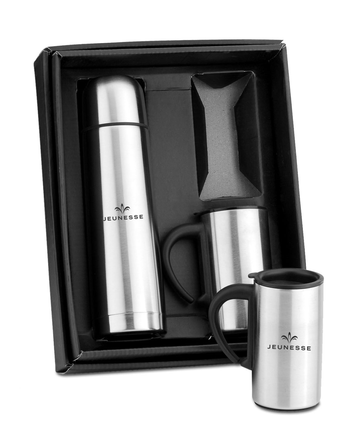 סט טרמוס וספלים מנירוסטה