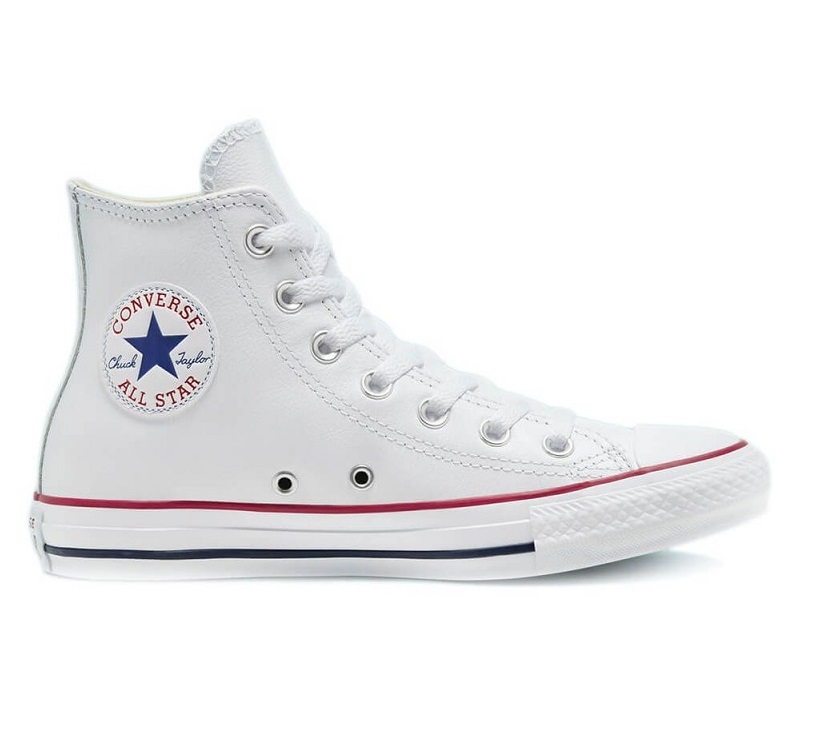נעלי אולסטאר עור לבן גבוה גברים | Converse Optical White Leather