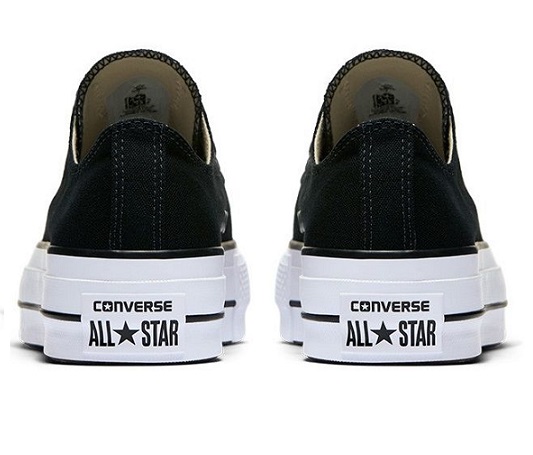 נעלי אולסטאר פלטפורמה בד נשים Converse Platform Black