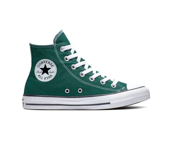 hunter green converse high tops