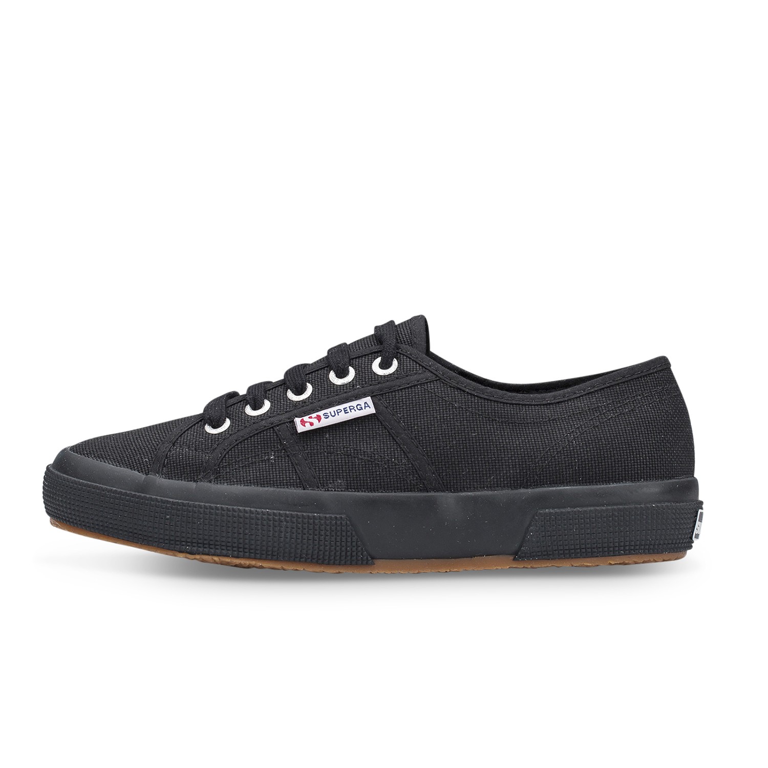 נעלי סופרגה שחור חלק נשים גברים Superga Full Black