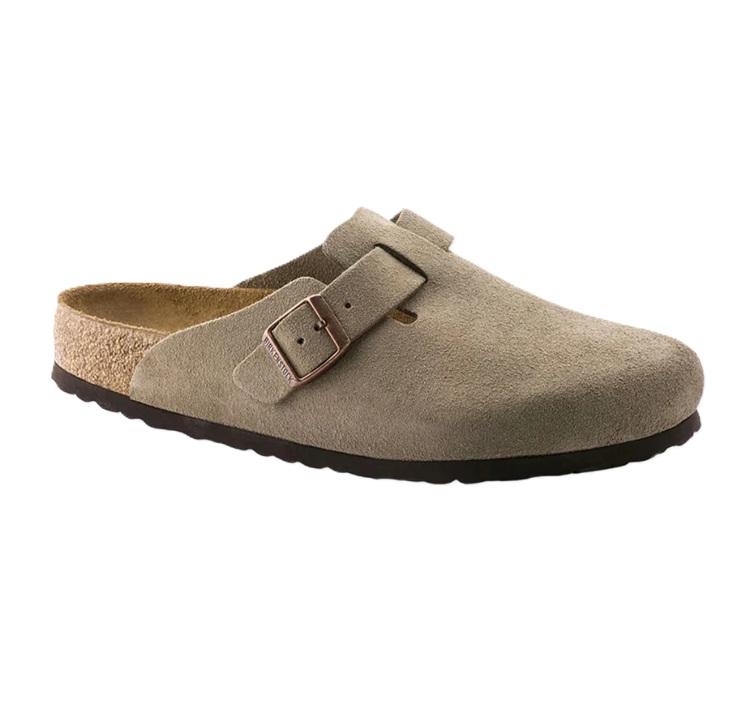 כפכף בירקנשטוק בוסטון טיופ | Birkenstock Boston Soft Footbed Taupe
