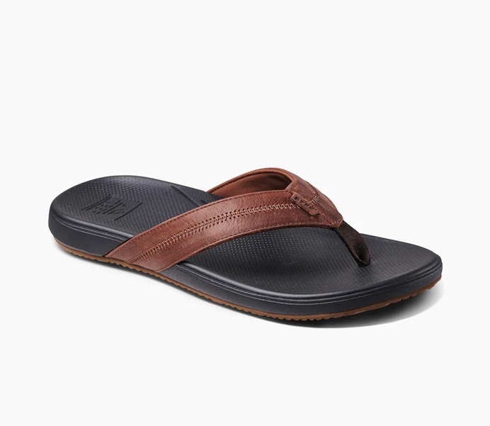 כפכף ריף רצועות עור גברים | Reef Cushion Phantom Leather Brown