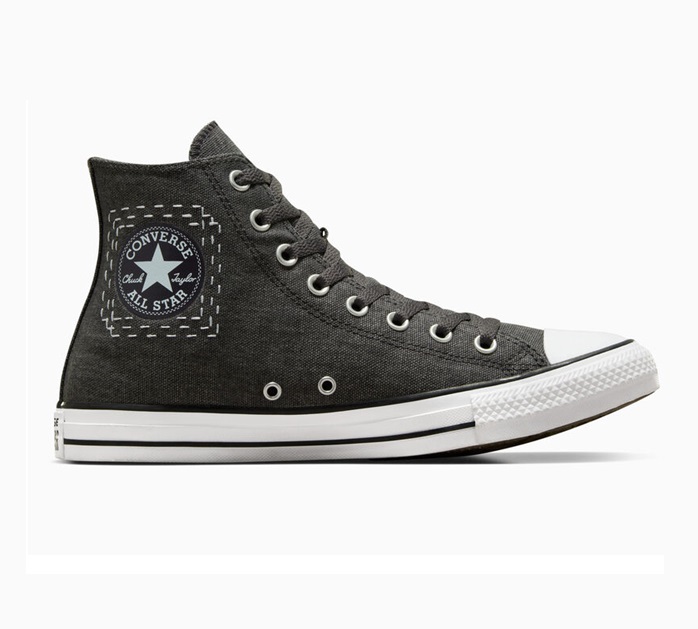נעלי אולסטאר אפור משופשף גברים | Converse Boro Stitch