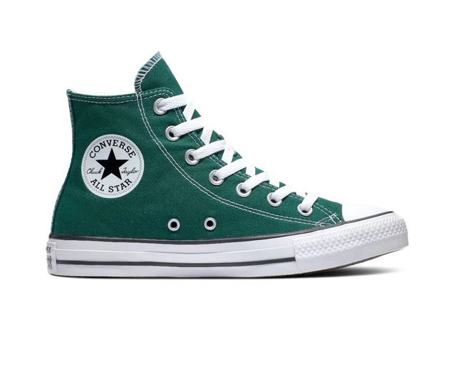 נעלי אולסטאר ירוק גבוה נשים גברים Converse Dark Green