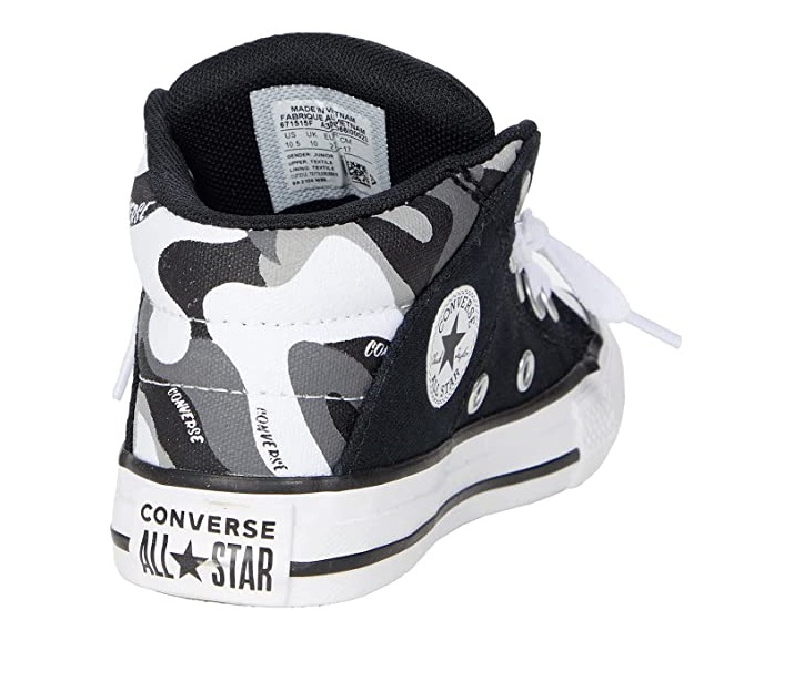 נעלי אולסטאר שחור צבאי ילדים תינוקות  Converse Axel Camo Mid