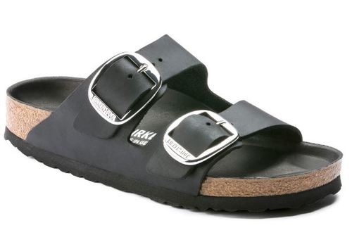 כפכף בירקנשטוק אבזם גדול שחור נשים | Birkenstock Arizona Big Buckle Black