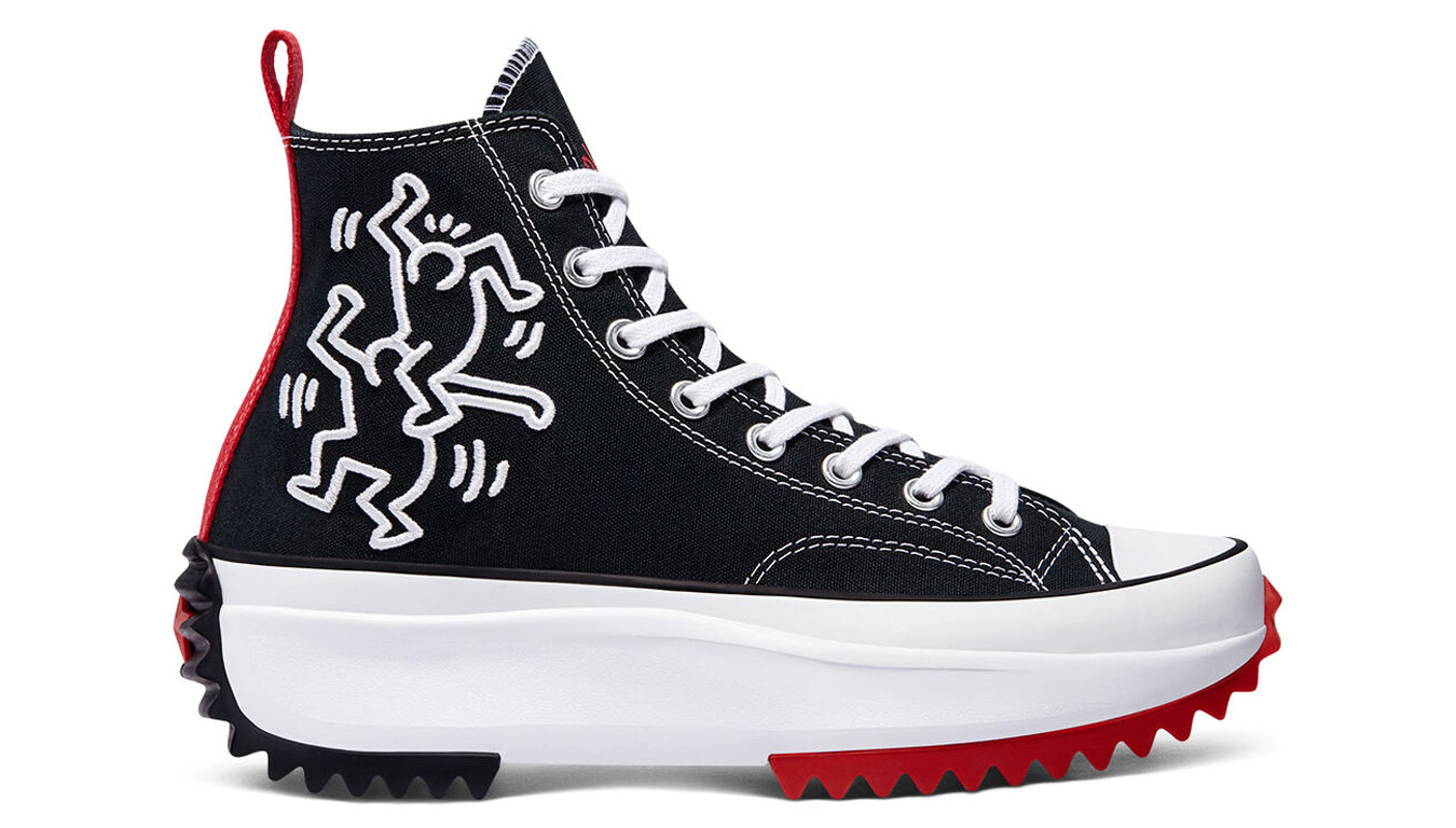 נעלי אולסטאר פלטפורמה גבוה Converse X Keith Haring Run Star Hike