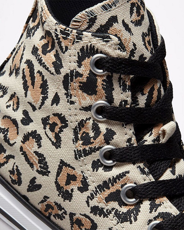 נעלי אולסטאר מנומרות פלטפורמה ילדות Converse Jungle Cats Platform