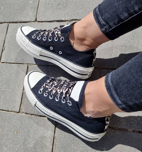 נעלי אולסטאר פלטפורמה מנומר נשים Converse Platform 
