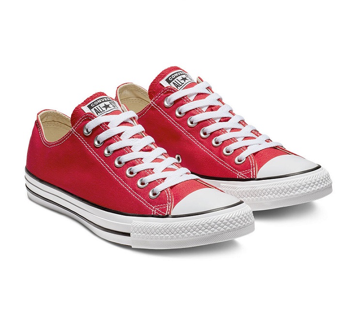 נעלי אולסטאר נמוכות אדום נשים גברים | Converse red