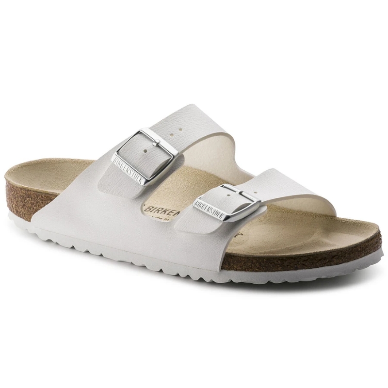 כפכף בירקנשטוק עור לבן נשים Birkenstock Arizona White