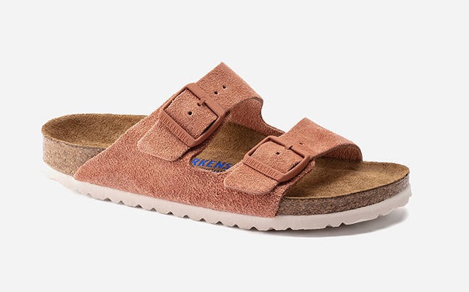 כפכף בירקנשטוק עור זמש אדום אדמה נשים Birkenstock Arizona Red Earth Suede