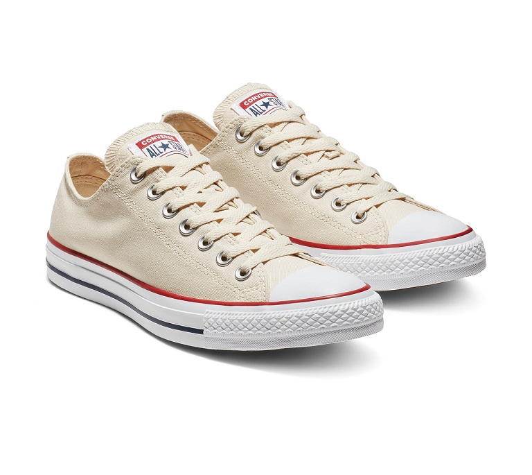 נעלי אולסטאר קרם בז שמנת נמוכות נשים גברים | Converse natural Ivory