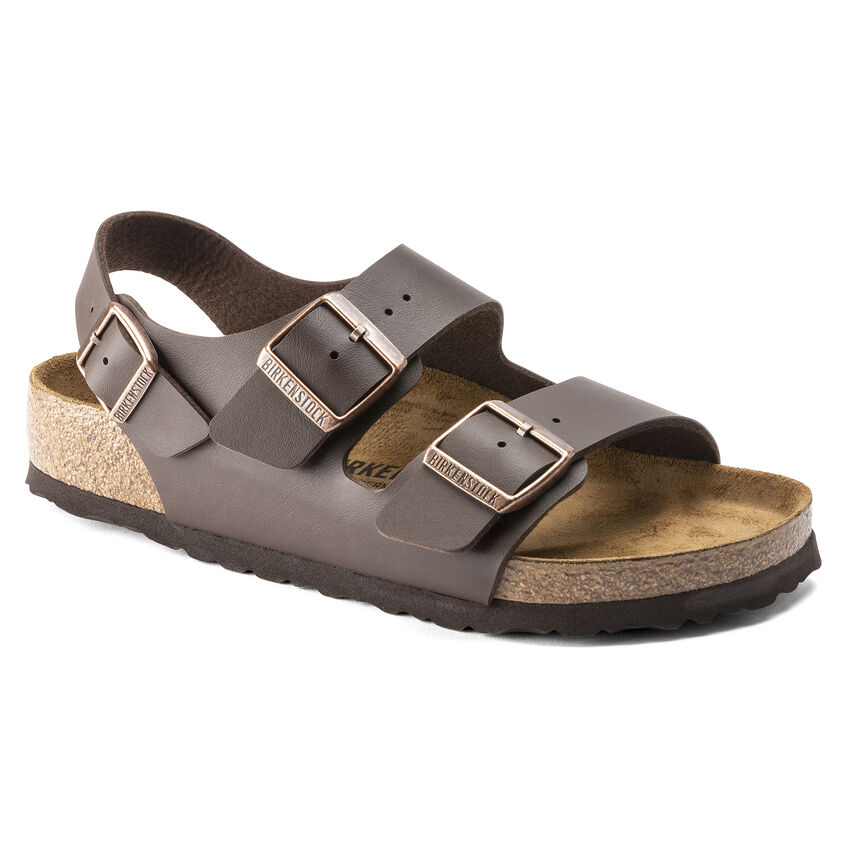 סנדל בירקנשטוק חום כהה גברים | Birkenstock Milano Dark Brown