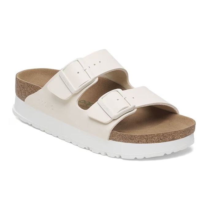 כפכף בירקנשטוק אריזונה פלטפורמה שמנת | Birkenstock Arizona Papillo Flex Platform