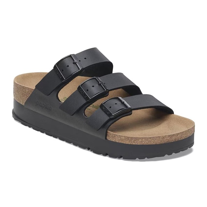 כפכף בירקנשטוק פלטפורמה פלורידה שחור | Birkenstock Florida Flex Platform Black