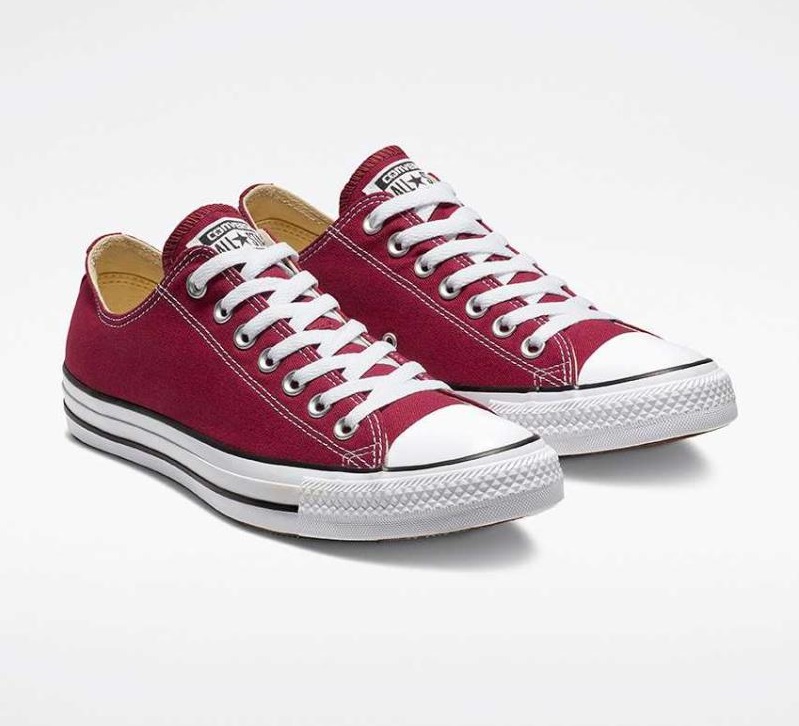 נעלי אולסטאר בורדו נמוכות נשים גברים Converse maroon