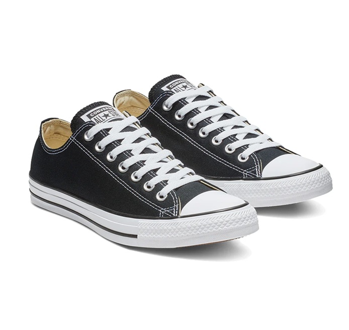 נעלי אולסטאר שחור נמוכות נשים גברים | Converse black