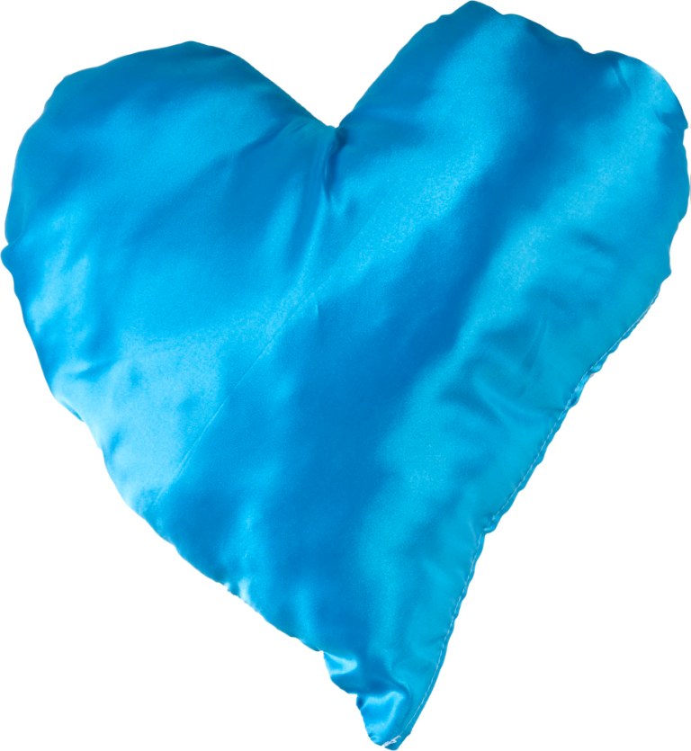 כרית לב סאטן