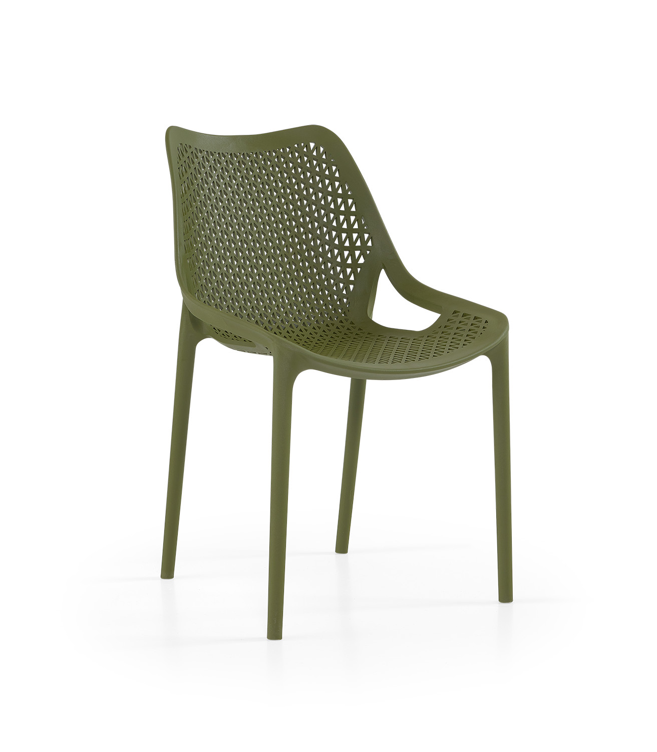 כסא פלסטיק דגם ELITE צבע ירוק זית