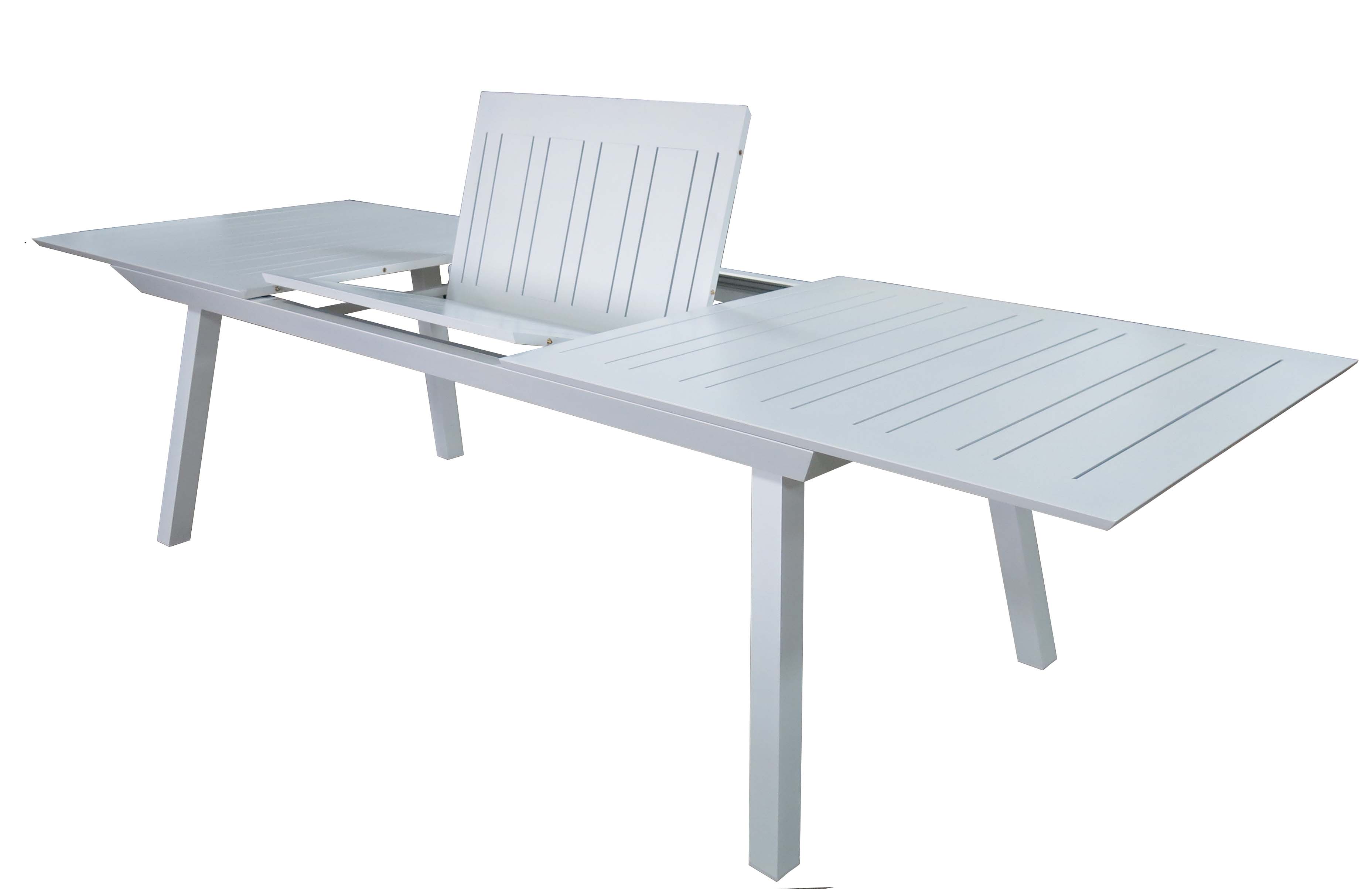 מבצע !! שולחן אלומיניום נפתח לגינה דגם אמנדה 100x216/297 כולל 6 כסאות מרופדים