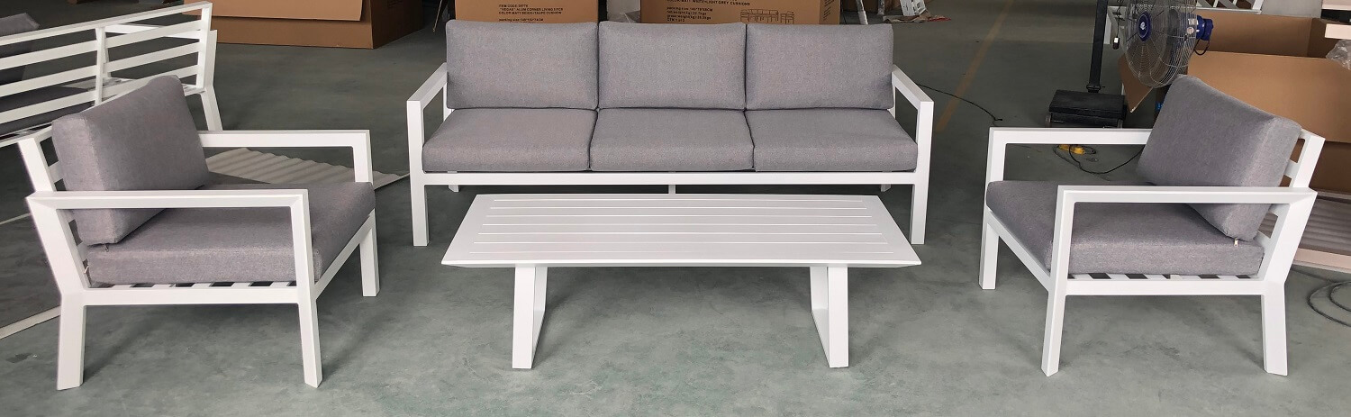 מערכת ישיבה מאלומיניום דגם TEXAS מגוון צבעים