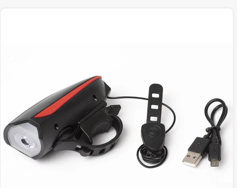 פנס לד עוצמתי עם צופר וUSB נטען