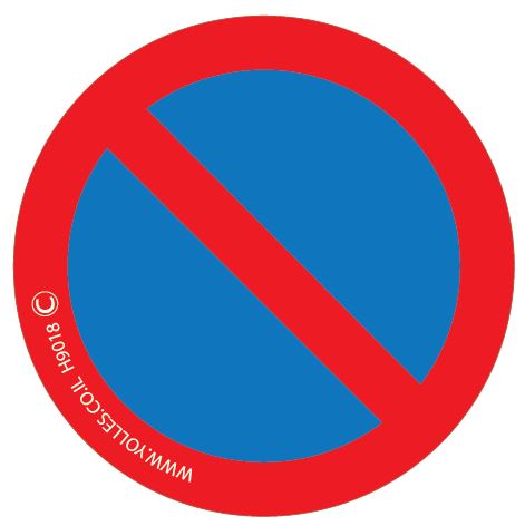 H9018 מדבקה אין חניה קוטר 8 ס''מ