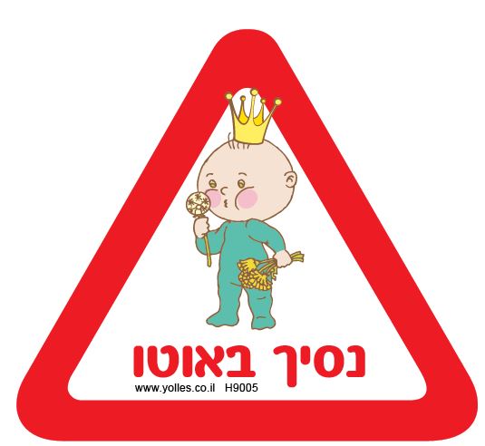 H9005 מדבקה נסיך באוטו 18/16 ס''מ