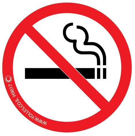 H9017 מדבקה אסור לעשן קוטר 8 ס''מ