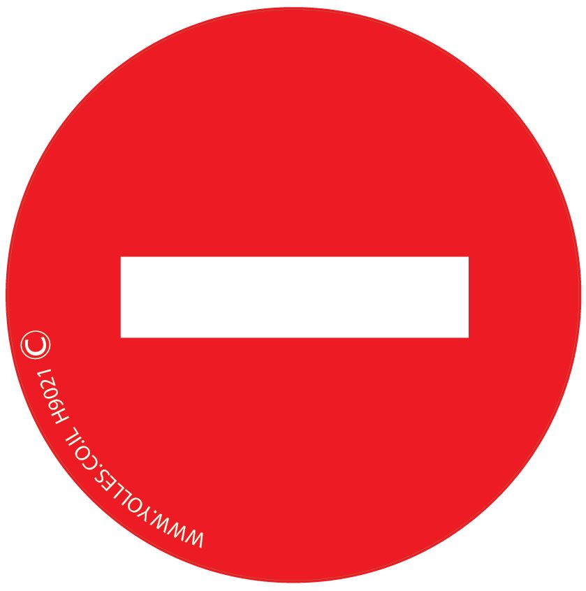 H9021 מדבקה אין כניסה קוטר 8 ס''מ