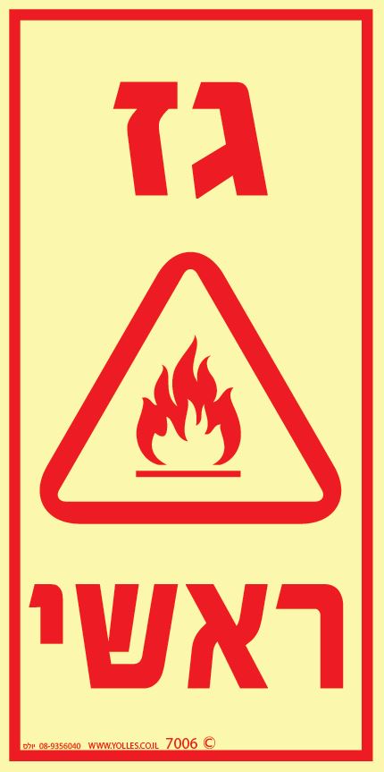 שלט פולט אור 7006 גז ראשי 20/10 ס''מ