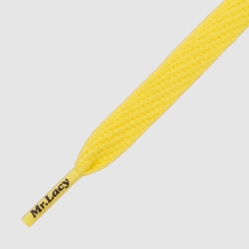  Flatties Yellow- זוג שרוכים שטוחים בצבע צהוב 130 ס