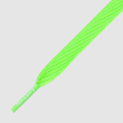 Flatties Neon Green-זוג שרוכים שטוחים בצבע ירוק ניאון