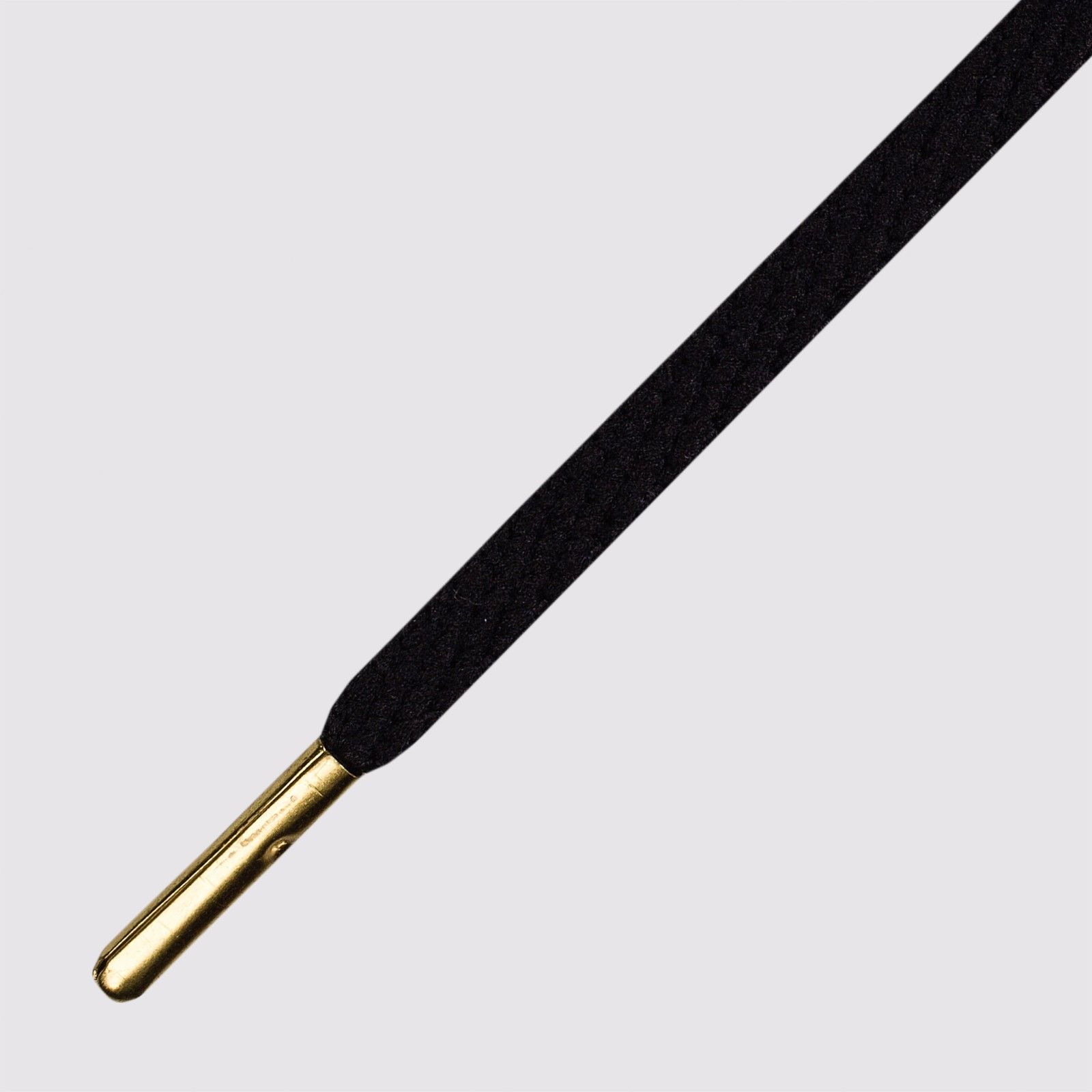  Skinnies Black Gold Tip- זוג שרוכים צרים בצבע שחור עם אגלט בצבע זהב