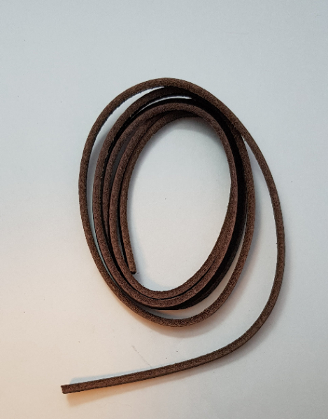 Flat Leather Brown - זוג שרוכים מעור בצבע חום 100 ס''מ
