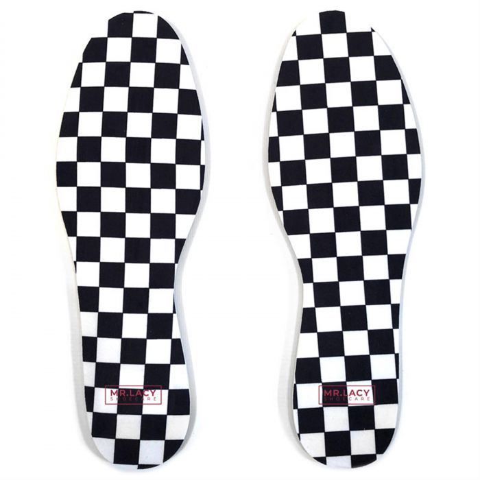 Mr. Lacy Insole Pack Checkered black white - זוג רפידות איכותיות בצבע דמקה שחור לבן