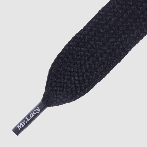 Fatties Black 110- שרוכים שטוחים רחבים במיוחד בצבע שחור 110 ס