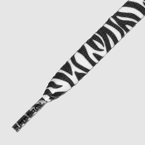 Printies Zebra Black White- זוג שרוכים עם ההדפס זברה שחור לבן
