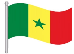 דגלון סנגל - Senegal flag