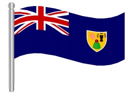 דגלון איי טרקס וקיקוס - Turks and Caicos Islands flag